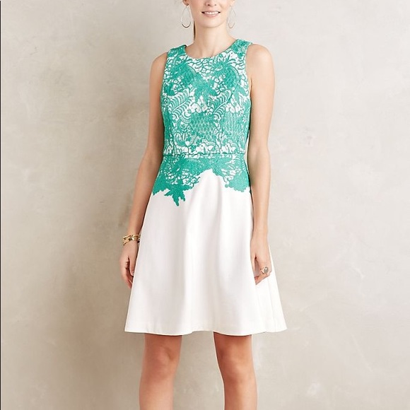 Anthro Moulinette Soeurs Crochet Lace Flare Dress - Picture 6 of 9